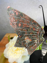 Load image into Gallery viewer, Plum Blossom Jasper Crystal Butterfly Wings Home Décor