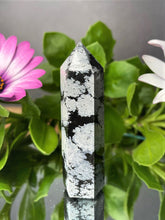 Load image into Gallery viewer, Natural Snowflake Obsidian Crystal Tower Point