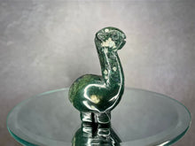 Load image into Gallery viewer, Moss Agate Lama Crystal Carving