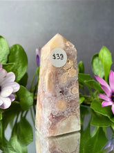 Load image into Gallery viewer, Healing Pink Amethyst With Flower Agate Crystal Tower