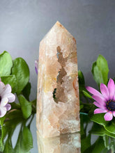 Load image into Gallery viewer, Stunning Pink Amethyst With Flower Agate Crystal Geode Tower
