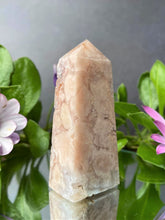 Load image into Gallery viewer, Healing Pink Amethyst With Flower Agate Crystal Tower