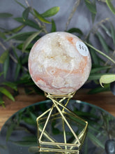 Load image into Gallery viewer, Beautiful Flower Agate Crystal Sphere Chakra Healing