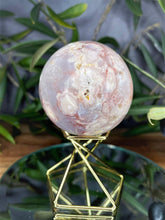 Load image into Gallery viewer, Beautiful Flower Agate Crystal Sphere Chakra Healing