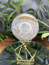 Load image into Gallery viewer, Flower Agate Crystal Sphere Mediation Healings