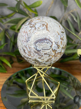 Load image into Gallery viewer, Unique Moss Agate With Quartz Inclusions Crystal Sphere