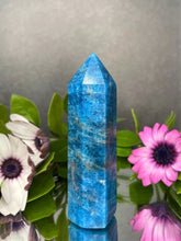Load image into Gallery viewer, Blue Apatite Crystal Tower Point