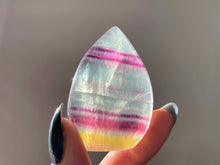 Load image into Gallery viewer, Natural Calming Candy Fluorite Crystal Flame