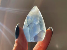 Load image into Gallery viewer, Mini Calming Blue Fluorite Crystal Flame