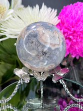 Load image into Gallery viewer, Stunning Green Quartz Flower Agate Crystal Sphere Ball