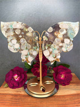 Load image into Gallery viewer, Rare Green Flower Agate Crystal Butterfly Wings
