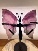 Load image into Gallery viewer, Purifying Mini Purple Fluorite Crystal Butterfly Wings