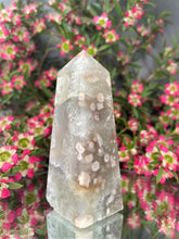 Load image into Gallery viewer, Love Green Quartz Flower Agate Crystal Tower