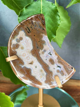 Load image into Gallery viewer, Stunning 8th Vein Ocean Jasper Crystal Crescent Moon