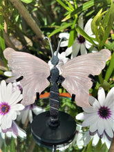Load image into Gallery viewer, Chakra Healing Mini Rose Quartz Crystal Butterfly Wings