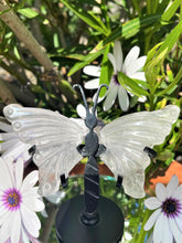 Load image into Gallery viewer, All Chakra Mini Clear Quartz Butterfly Wings