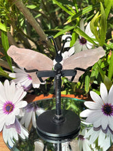 Load image into Gallery viewer, Chakra Healing Mini Rose Quartz Crystal Butterfly Wings
