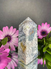 Load image into Gallery viewer, Natural Purple Moss Agate Crystal Tower Point