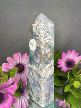 Load image into Gallery viewer, Breathtaking Purple Moss Agate Crystal Tower Point