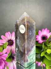 Load image into Gallery viewer, Unique Purple Moss Agate Crystal Tower