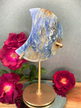 Load image into Gallery viewer, Stunning Kyanite Crystal Crescent Moon Carving