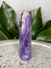 Load image into Gallery viewer, Elegant Rare High Quality Charoite Crystal Tower Point