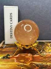 Load image into Gallery viewer, Honey Calcite Crystal Sphere Chakra Healing