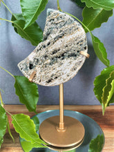 Load image into Gallery viewer, Unique Ocean Jasper Crystal Crescent Moon