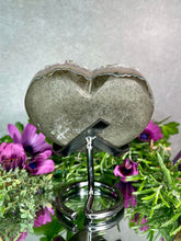 Load image into Gallery viewer, Amethyst Cluster Crystal Geode Love Heart