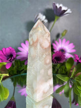 Load image into Gallery viewer, Flower Agate Crystal Tower Point Chakra Healing