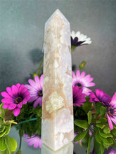 Load image into Gallery viewer, Strength Flower Agate Crystal Tower Point