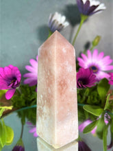 Load image into Gallery viewer, Healing Pink Amethyst & Flower Agate Crystal Tower Point