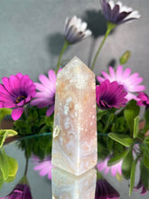 Load image into Gallery viewer, Chakra Healing Pink Amethyst Flower Agate Crystal Tower Point
