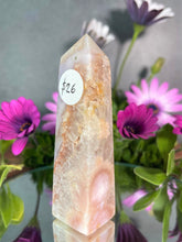 Load image into Gallery viewer, Stunning Pink Amethyst Flower Agate Crystal Tower Point