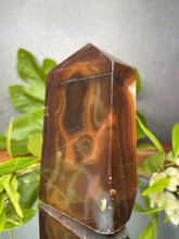 Load image into Gallery viewer, DISCOUNTED Strength Crystal Carnelian Tower With Quartz Geode