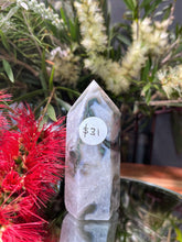 Load image into Gallery viewer, Grounding Moss Agate Crystal Tower Point
