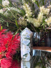 Load image into Gallery viewer, Emotional Balance Moss Agate Crystal Tower Point