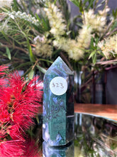 Load image into Gallery viewer, Personal Growth Moss Agate Crystal Tower Point