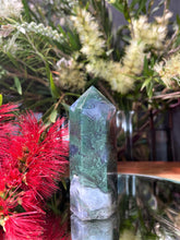Load image into Gallery viewer, Renewal Moss Agate Crystal Tower Point