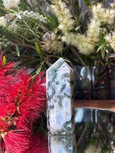 Load image into Gallery viewer, Emotional Balance Moss Agate Crystal Tower Point