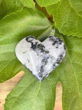 Load image into Gallery viewer, Moonstone With Black Tourmaline Love Heart