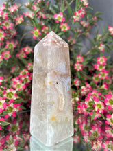 Load image into Gallery viewer, Serene Green Quartz Flower Agate Crystal Tower