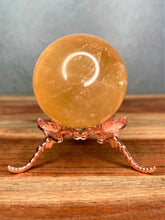 Load image into Gallery viewer, Dragonfly Rose Gold Metal Sphere Stand Ball Holder