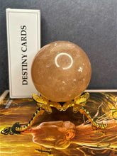 Load image into Gallery viewer, Honey Calcite Crystal Sphere Chakra Healing
