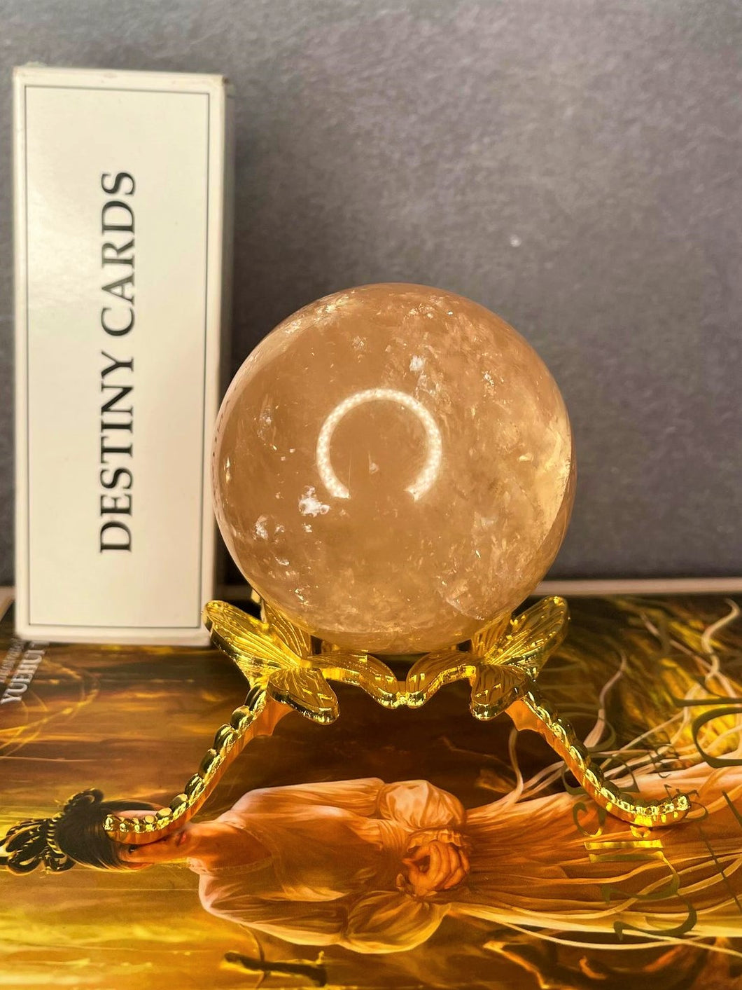 Stunning Honey Calcite Crystal Sphere