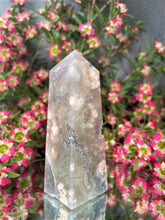 Load image into Gallery viewer, Growth Green Quartz Flower Agate Crystal Tower