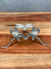 Load image into Gallery viewer, Dragonfly Silver Metal Sphere Stand Ball Holder