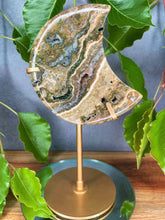 Load image into Gallery viewer, Healing Ocean Jasper Crystal Crescent Moon