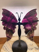 Load image into Gallery viewer, Mini Purple Fluorite Crystal Butterfly Wings