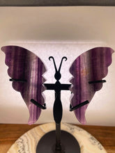 Load image into Gallery viewer, Soothing Mini Purple Fluorite Crystal Butterfly Wings